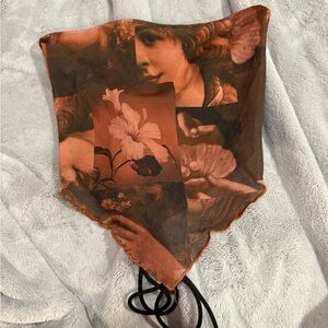 SHEIN Artistic Print Scarf in Warm Tones